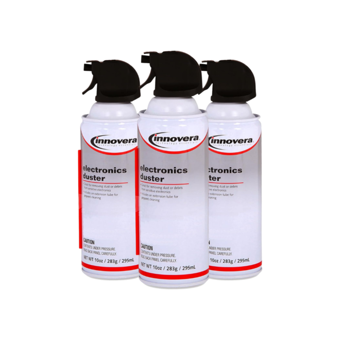 Innovera Canned Air Duster Cleaner, 10 Oz Can, 3 Pack