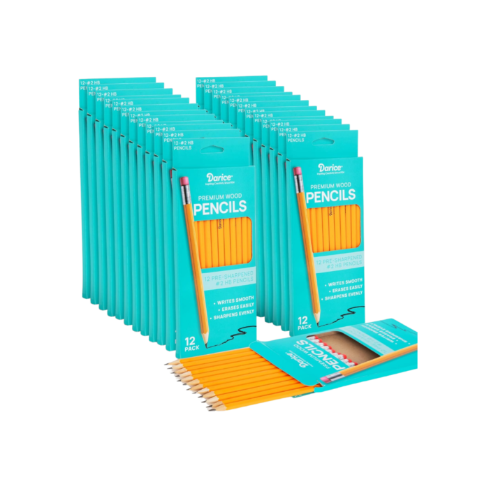 Darice Wood-Cased Pencils, 288pc Bulk Pre-sharpened #2