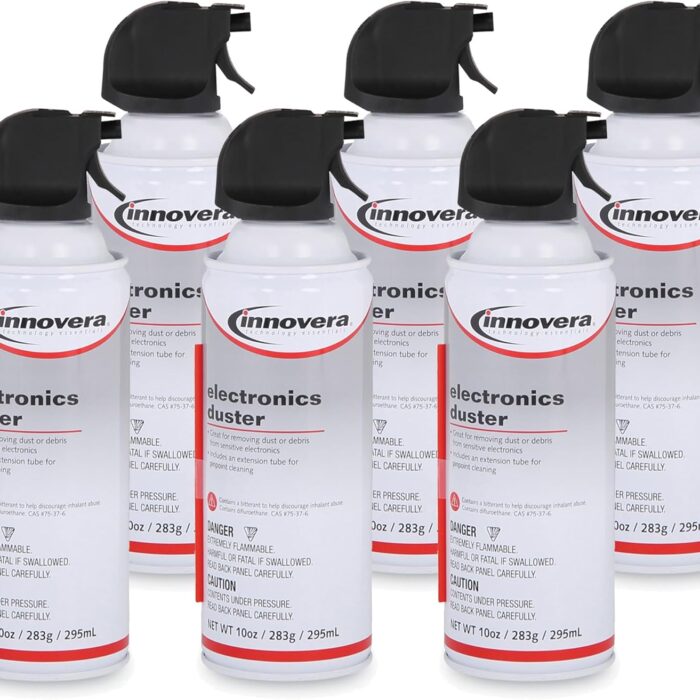 Innovera Compressed Air Duster Cleaner, 10 oz Can, 6/Pack