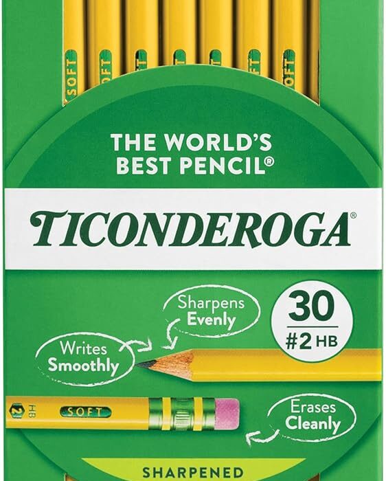 Ticonderoga Wood-Cased Pencils, Pre-Sharpened